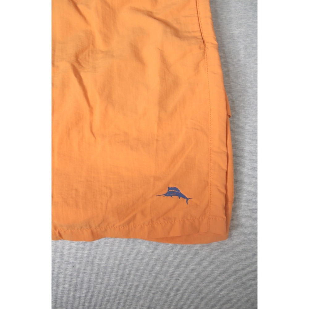 Tommy Bahama Mens Orange Swim Trunks Cargo Pocket Mesh Lined Marlin Logo 5XL